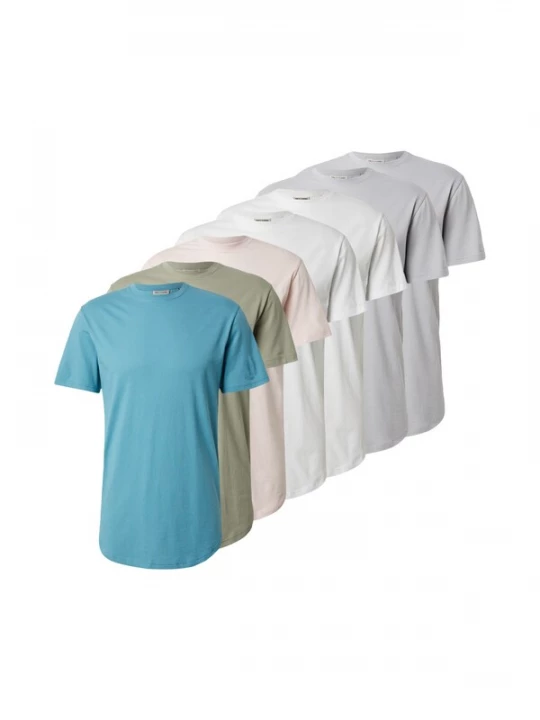 Foto van product Only & Sons Shirt 'ONSJEFF' azuur / lichtgrijs / kaki / rosa / wit