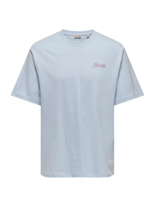 Foto van product Only & Sons Shirt 'ONSMALIK TROPICO' hemelsblauw / donkergroen / sering / rosa