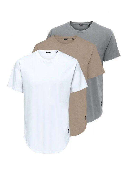 Foto van product Only & Sons Shirt 'ONSMatt' grijs / olijfgroen / wit