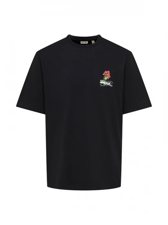 Foto van product Only & Sons Shirt 'ONSNATURE' donkerbruin / framboos / zwart / wit