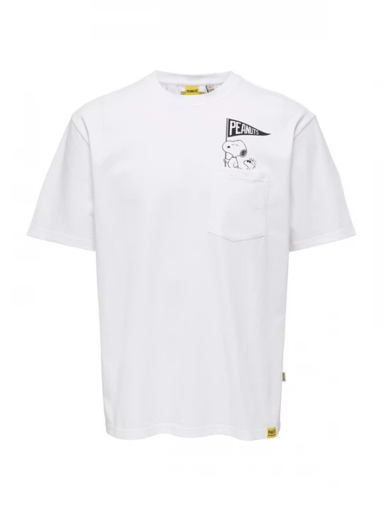 Foto van product Only & Sons Shirt 'ONSPEANUTS' zwart / wit