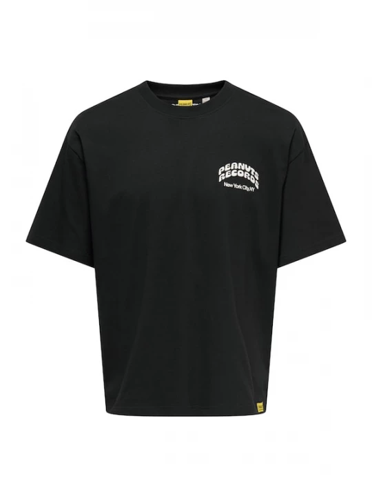 Foto van product Only & Sons Shirt 'ONSPEANUTS' zwart / wit