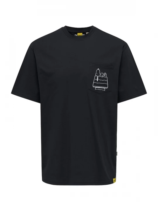 Foto van product Only & Sons Shirt 'ONSPEANUTS' zwart / wit