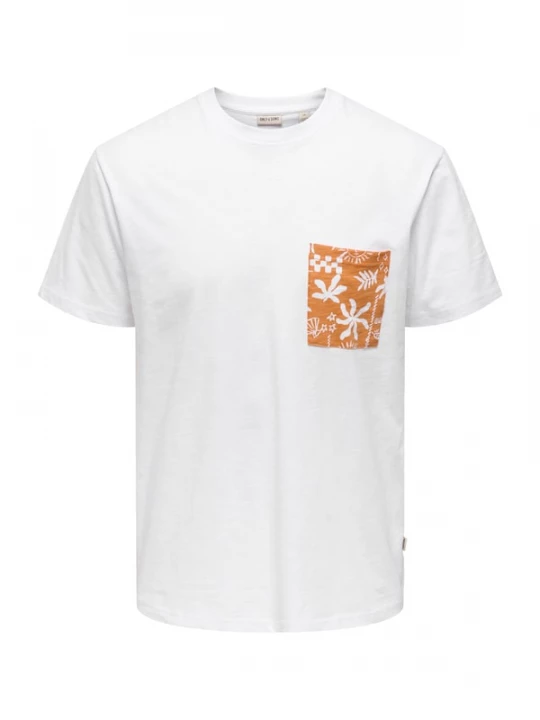 Foto van product Only & Sons Shirt 'ONSPERRY' kreeft / wit