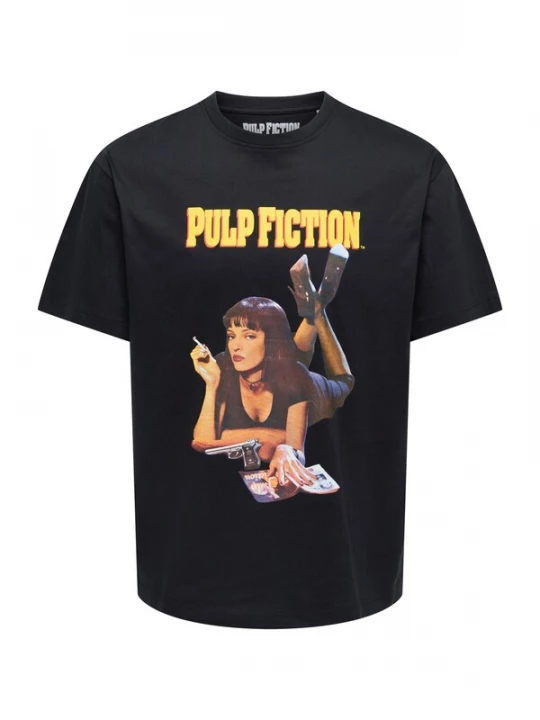 Foto van product Only & Sons Shirt 'ONSPULP FICTION' taupe / donkerbruin / geel / zwart