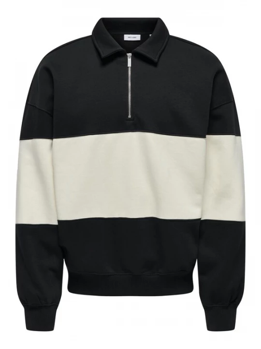 Foto van product Only & Sons Sweatshirt 'Byron' zwart / wit