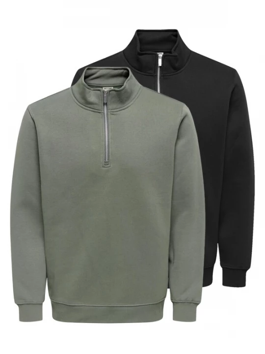 Foto van product Only & Sons Sweatshirt 'Connor' zwart gemêleerd