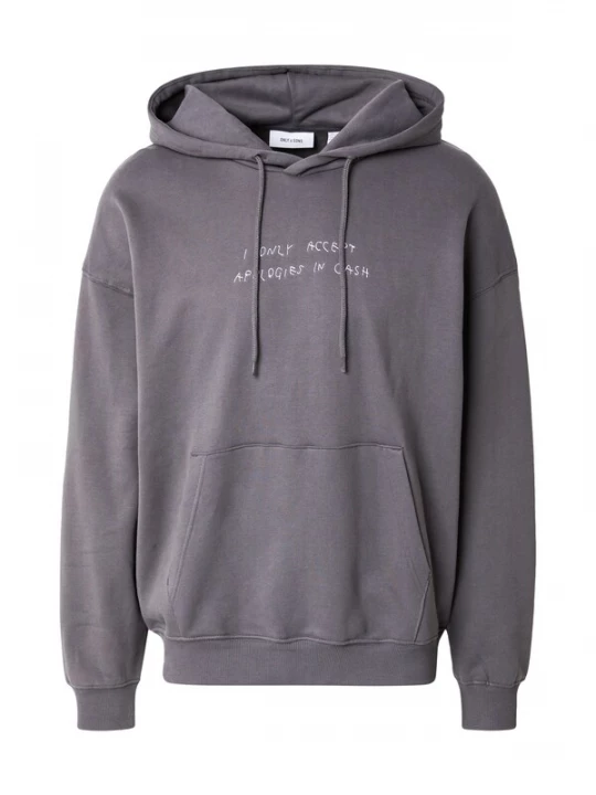 Foto van product Only & Sons Sweatshirt donkergrijs / wit