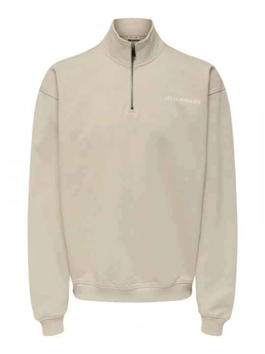 Foto van product Only & Sons Sweatshirt 'LES CLASSIQUES' beige / wit