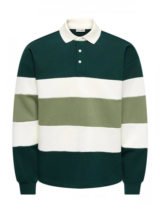 Foto van product Only & Sons Sweatshirt 'ONSBENEDICT' kiwi / donkergroen / wit