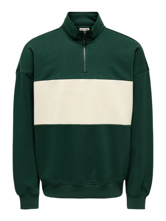 Foto van product Only & Sons Sweatshirt 'ONSCERES' donkergroen / wolwit