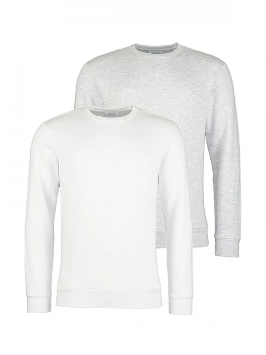 Foto van product Only & Sons Sweatshirt 'ONSChase' grijs gemêleerd / wit