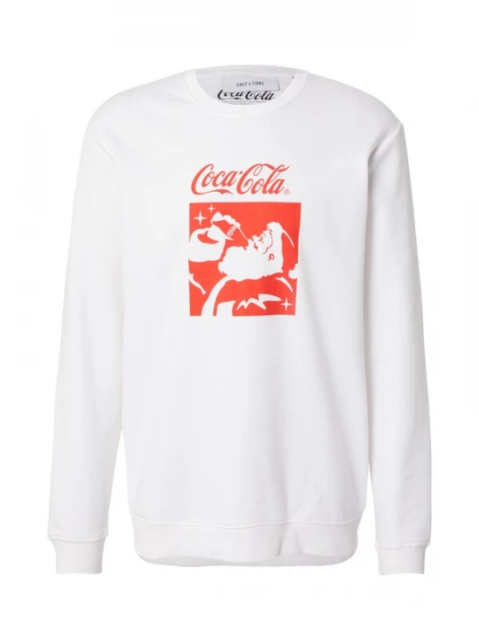 Foto van product Only & Sons Sweatshirt 'ONSCOLA' bloedrood / wit