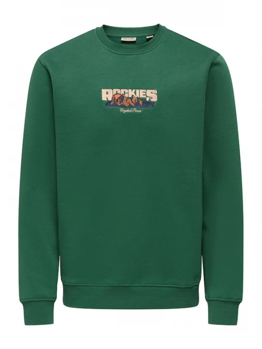 Foto van product Only & Sons Sweatshirt 'ONSCONNOR' ecru / marine / groen
