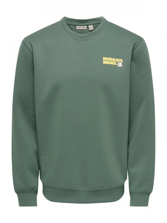 Foto van product Only & Sons Sweatshirt 'ONSLUCCA ALOHA' geel / spar / zalm roze / wit