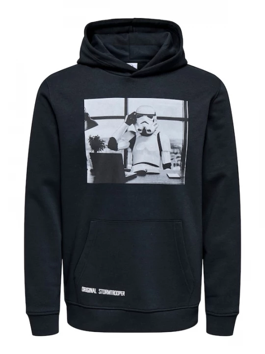 Foto van product Only & Sons Sweatshirt 'ONSSTORMTROOPER' lichtgrijs / zwart