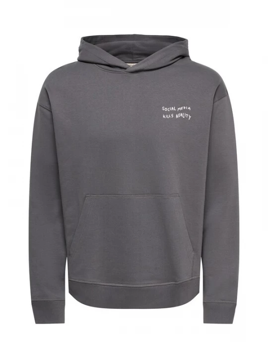 Foto van product Only & Sons Sweatshirt 'ONSTROY' stone grey / wit