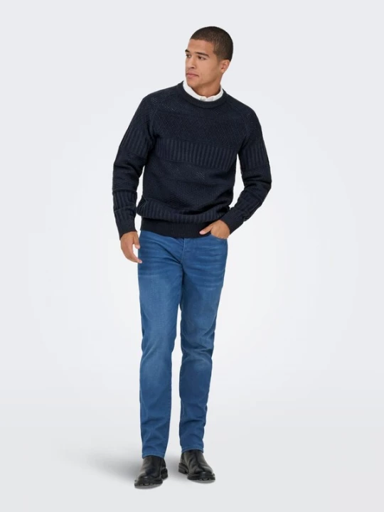 Foto van product Only & Sons Trui 'alkan' navy