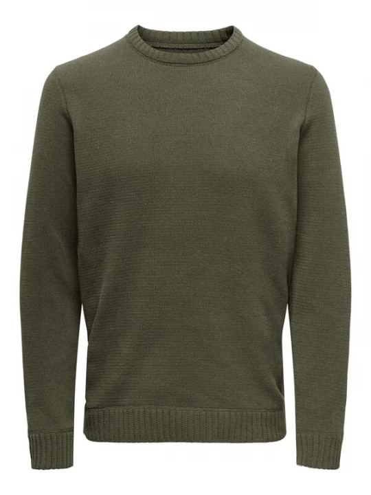 Foto van product Only & Sons Trui 'Ese' olijfgroen