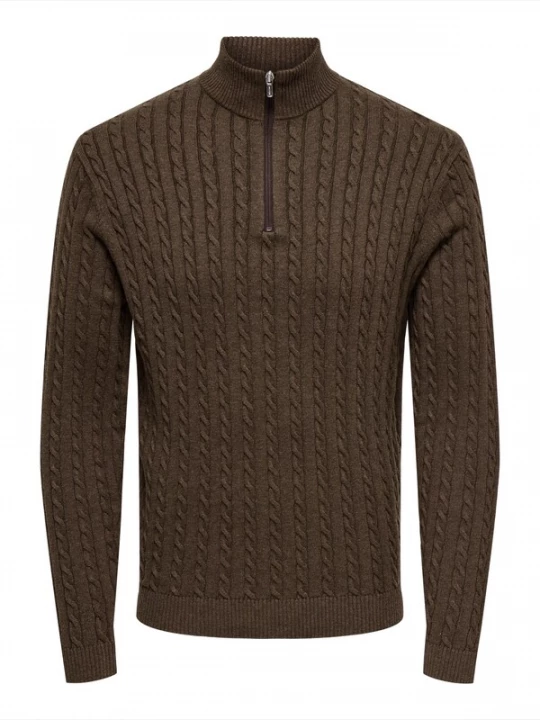Foto van product Only & Sons Trui 'ONSLoui' chocoladebruin