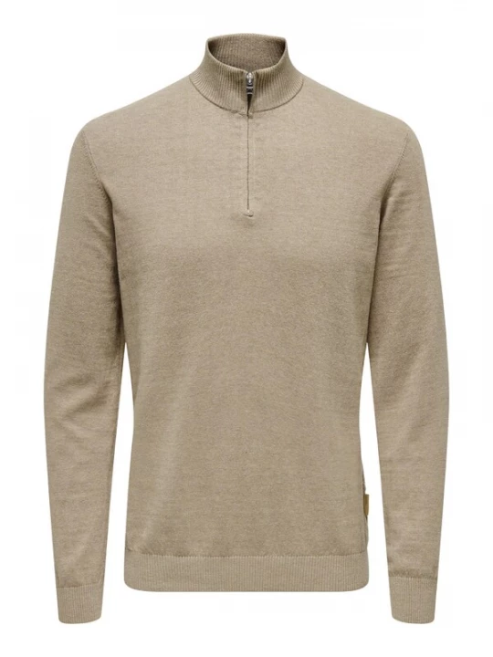 Foto van product Only & Sons Trui 'ONSLoui' donkerbeige