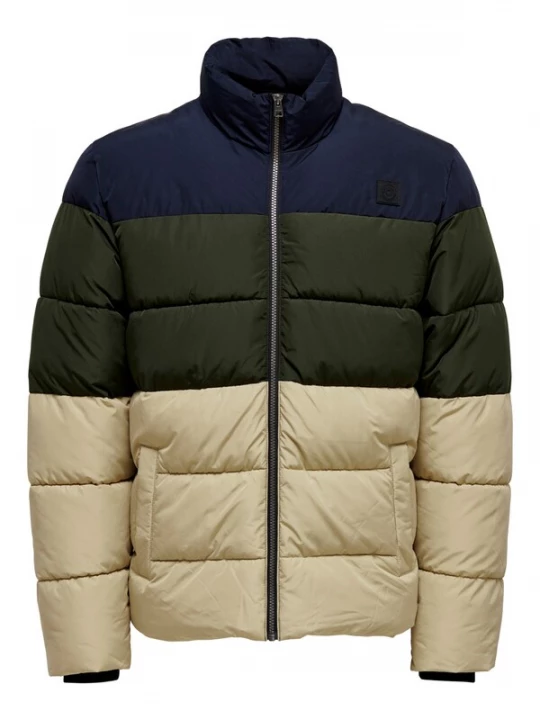 Foto van product Only & Sons Tussenjas 'Melvin' crème / navy / donkergroen