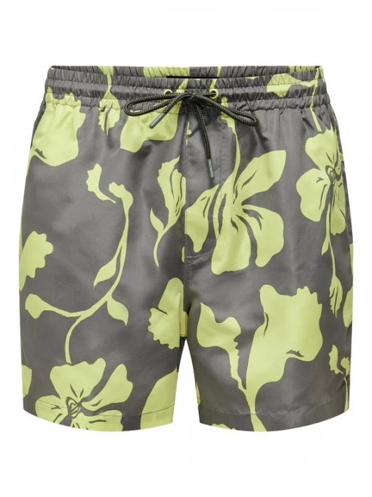 Foto van product Only & Sons Zwemshorts 'Ted Life' donkergrijs / appel