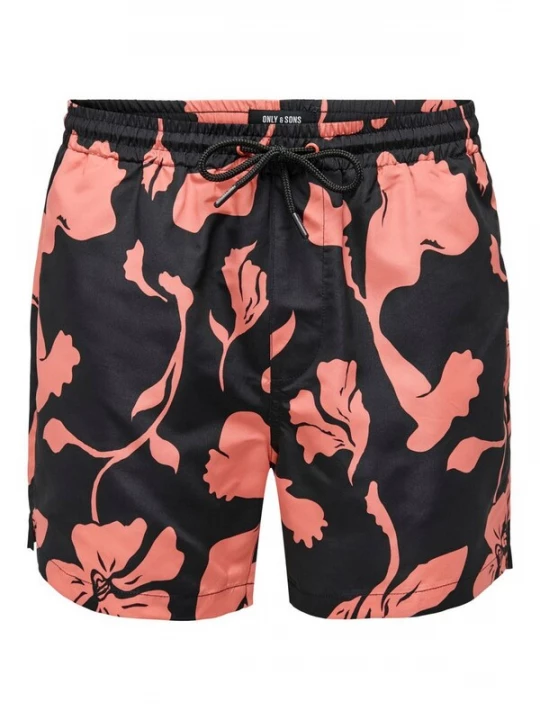 Foto van product Only & Sons Zwemshorts watermeloen rood / zwart
