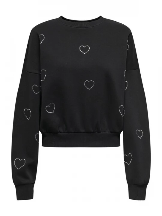 Foto van product ONLY Sweatshirt 'ONLBERIT' zwart / zilver