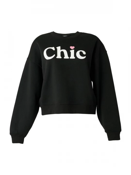 Foto van product ONLY Sweatshirt 'ONLBEST' oudroze / zwart / wit