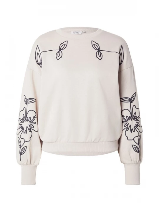 Foto van product ONLY Sweatshirt 'ONLBROOKE' greige / zwart