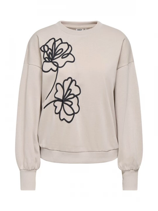 Foto van product ONLY Sweatshirt 'ONLBROOKE' greige / zwart