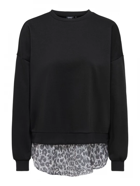 Foto van product ONLY Sweatshirt 'ONLBROOKE' grijs / zwart