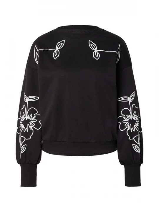Foto van product ONLY Sweatshirt 'ONLBrooke' zwart / wit