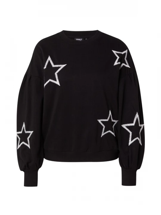 Foto van product ONLY Sweatshirt 'ONLBROOKE' zwart / wit