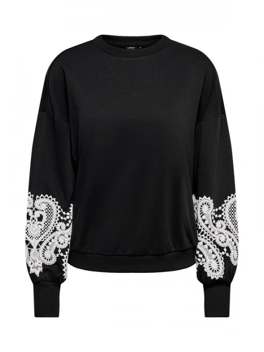 Foto van product ONLY Sweatshirt 'ONLBROOKE' zwart / wit
