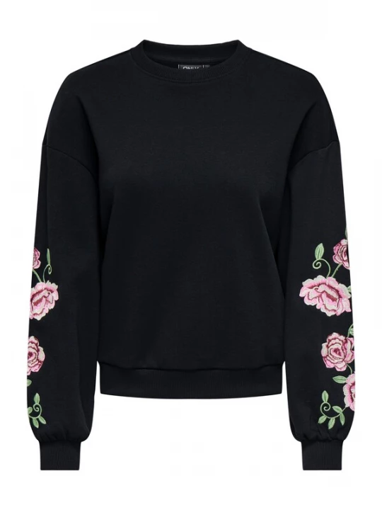 Foto van product ONLY Sweatshirt 'ONLBROOKLYN' lichtgroen / lichtroze / zwart / wit