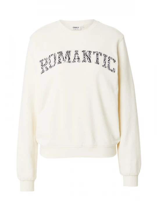 Foto van product ONLY Sweatshirt 'ONLFREDERIKKA' zwart / offwhite