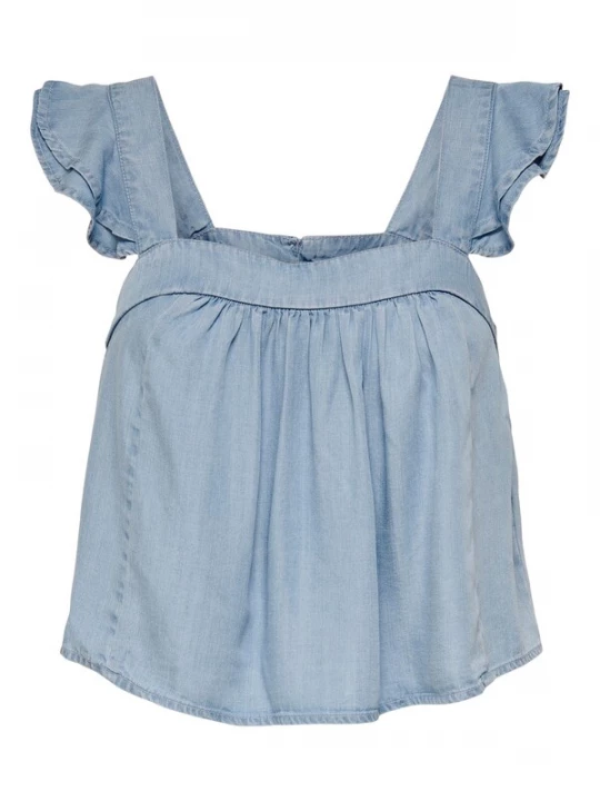 Foto van product ONLY Top 'Boho' lichtblauw