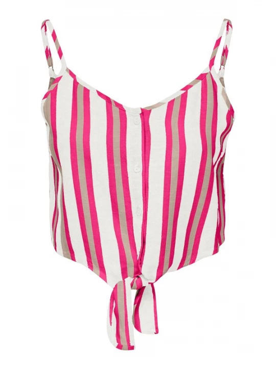 Foto van product ONLY Top 'CARO' grijs / pink / wit