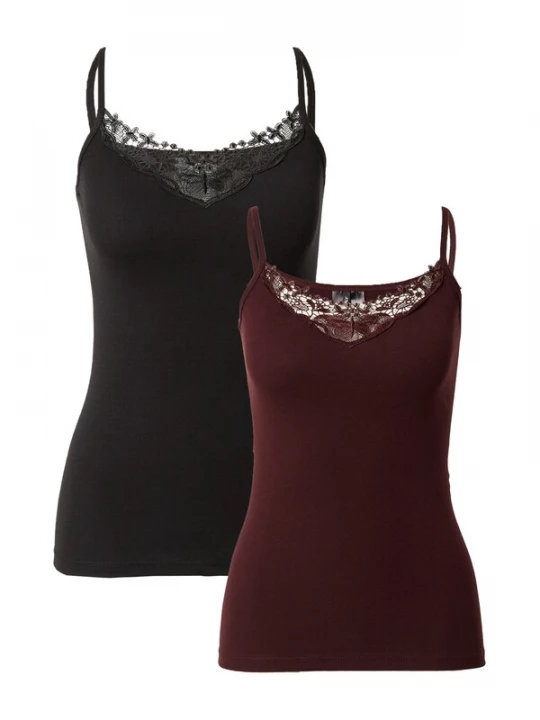 Foto van product ONLY Top 'KIRA' donkerlila / zwart