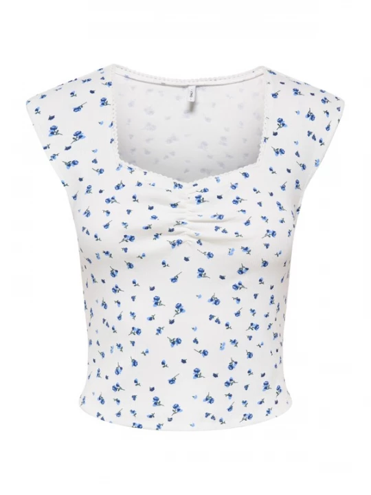 Foto van product ONLY Top 'ONLFenja' blauw / lichtblauw / spar / offwhite