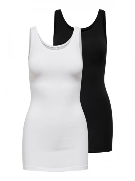 Foto van product ONLY Top 'ONLLive Love' zwart / wit