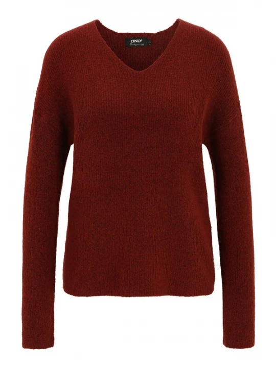 Foto van product ONLY Trui 'Camilla' donkerrood