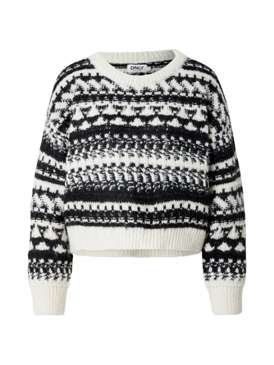 Foto van product ONLY Trui 'ONLAlaia' beige / zwart