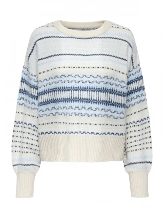 Foto van product ONLY Trui 'ONLARIANNE' lichtblauw / donkerblauw / stone grey