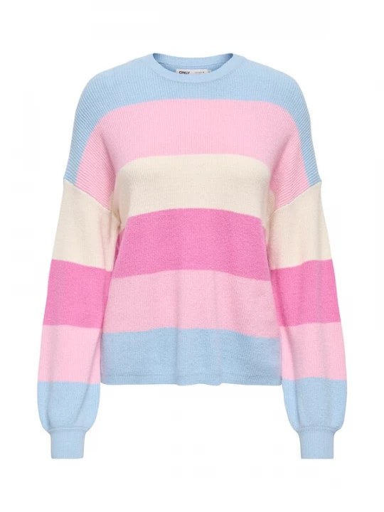 Foto van product ONLY Trui 'ONLATIA' crème / pastelblauw / pink / rosa