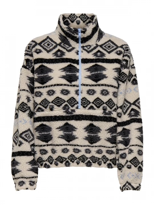 Foto van product ONLY Trui 'ONLJanne' beige / zwart