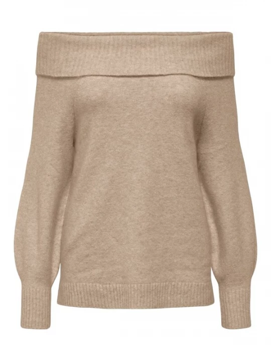 Foto van product ONLY Trui 'ONLJeanett' donkerbeige