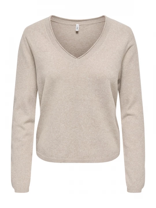 Foto van product ONLY Trui 'ONLLOYAL' beige gemêleerd